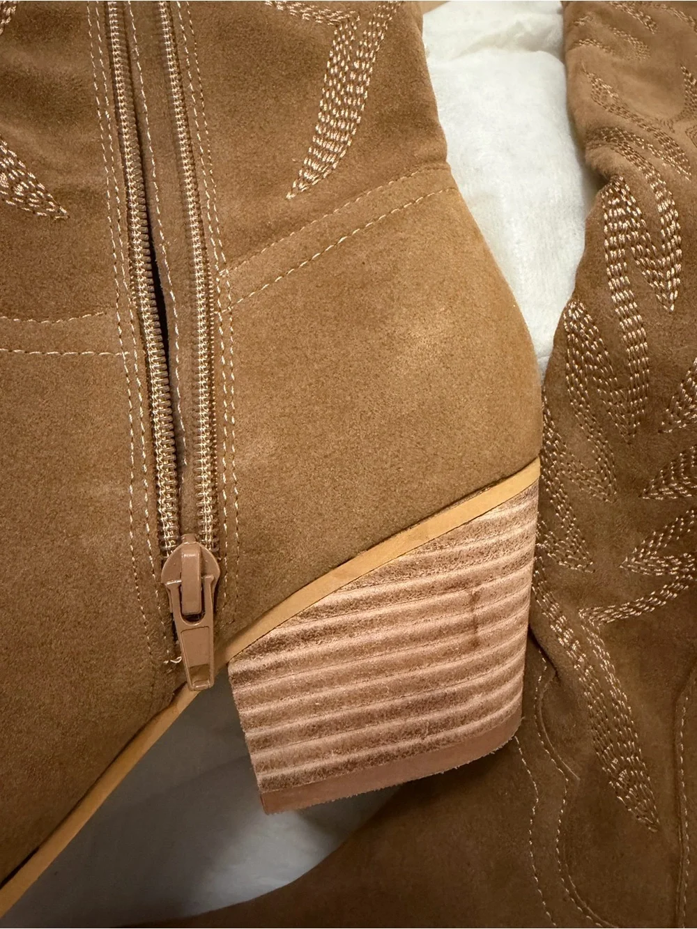 The Samara Over-the-Knee Suede Boots in Brown